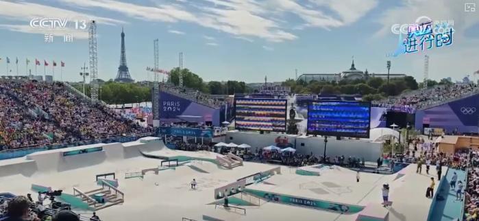 巴黎奥运会滑板赛场首金诞生 中国小将勇闯新赛